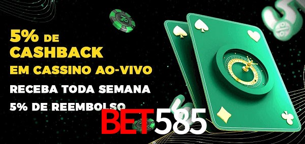 Promoções do cassino ao Vivo Bet585